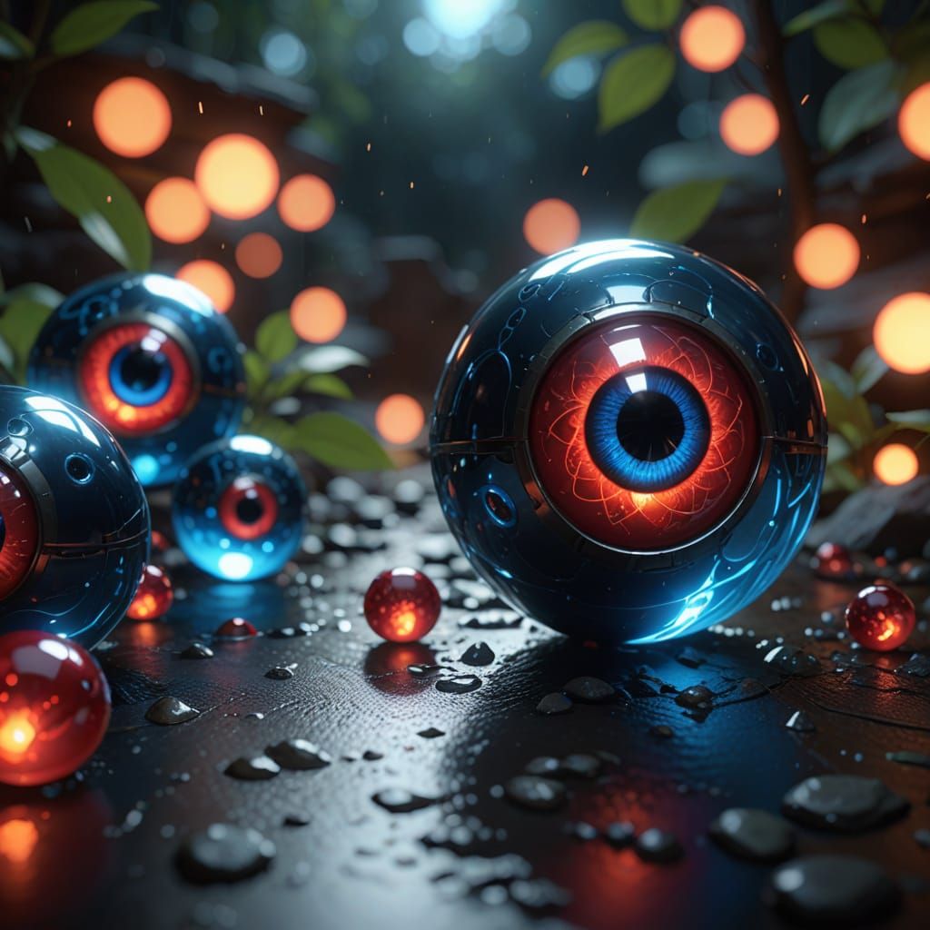 Mystical Orb of Energy in Dark Anime World