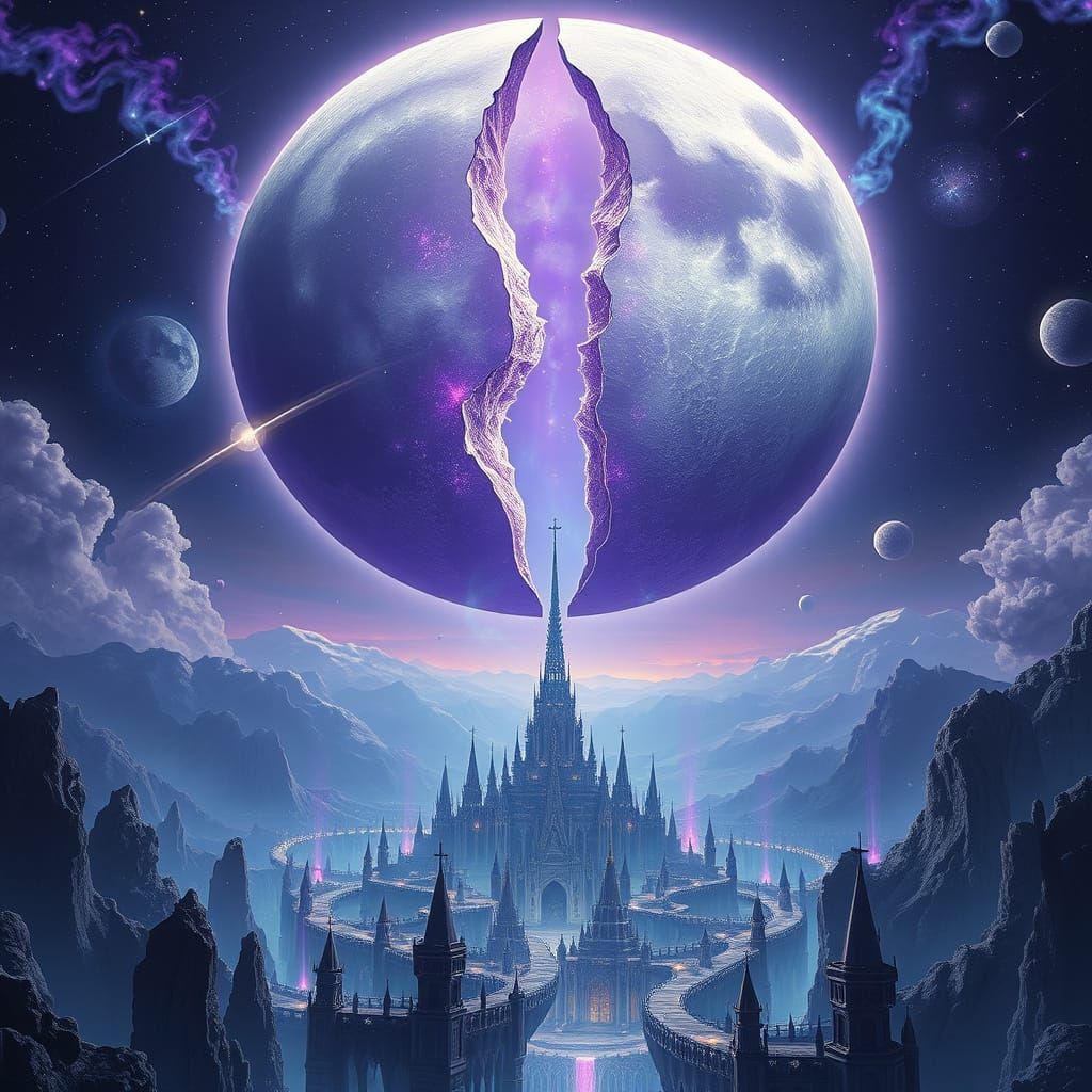 Shattered Moon Semicrav in Art Nouveau Fantasy Style