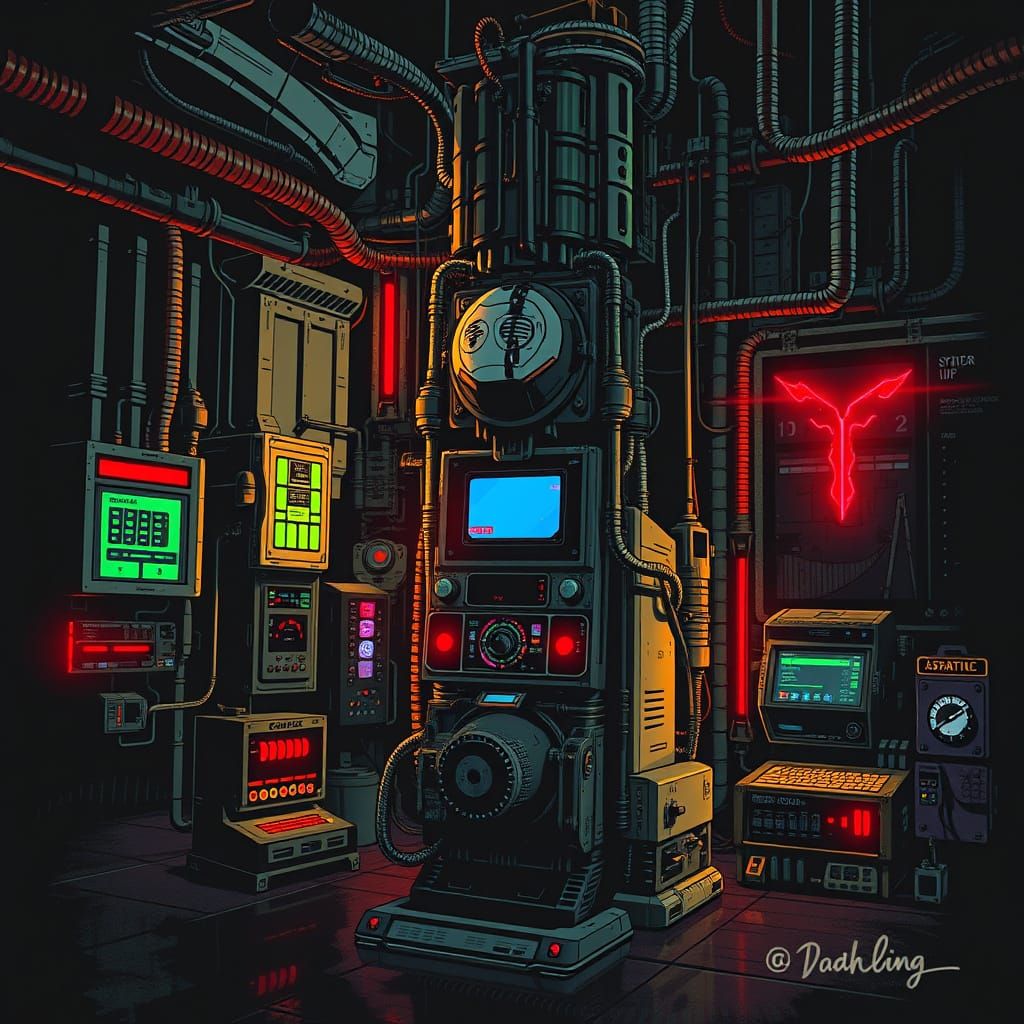 Abstract AI Interpretation of System Shock