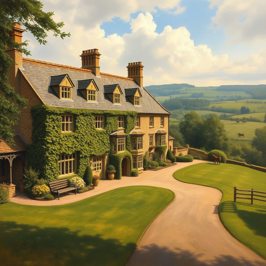 Majestic English Countryside Estate in Traditional Style