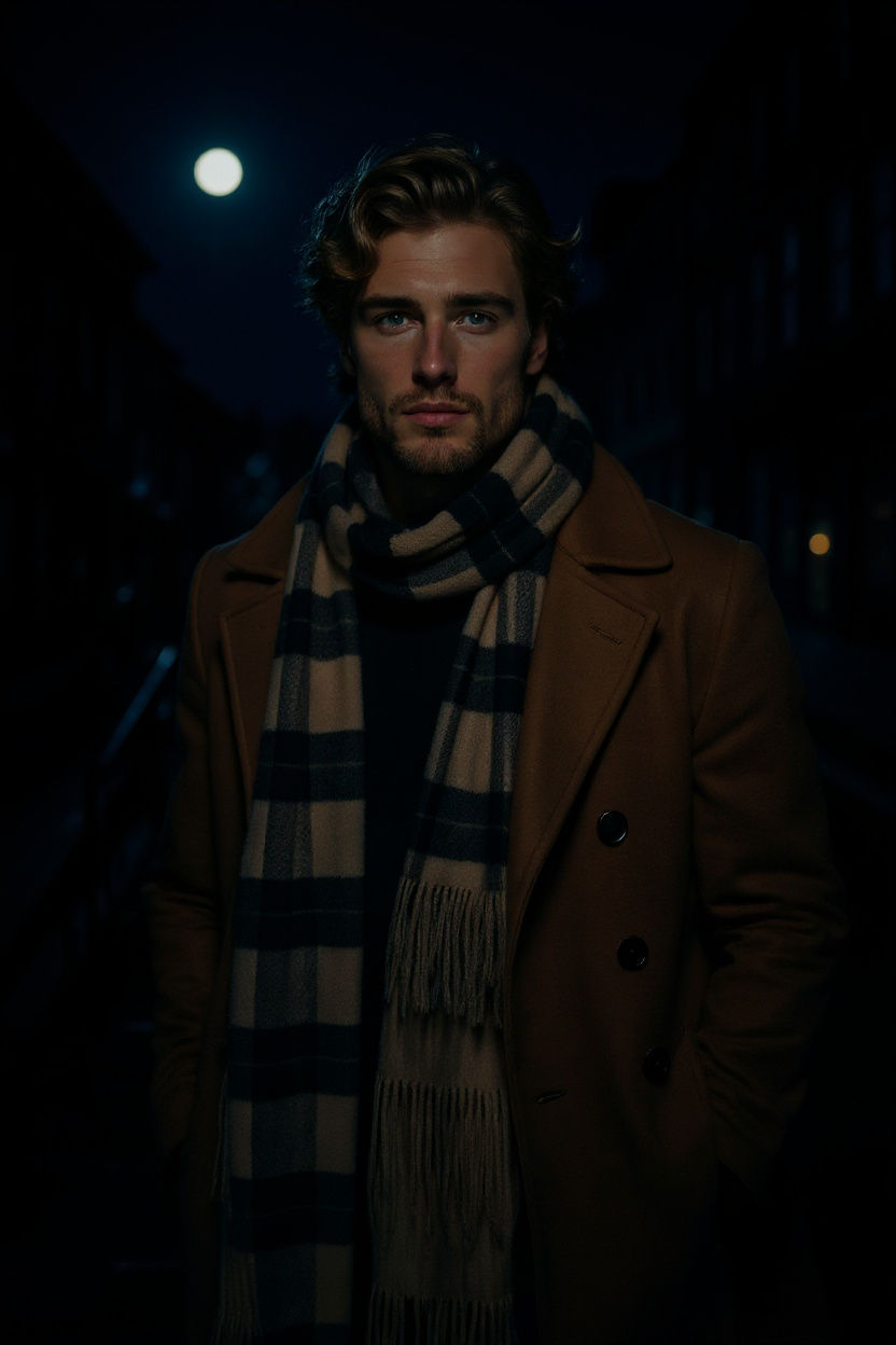 British Man in London, Hockney, Hopper, and Stalenhag Style