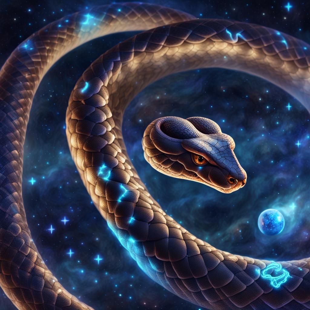 Taurus Snake Coiled in Celestial Sphere