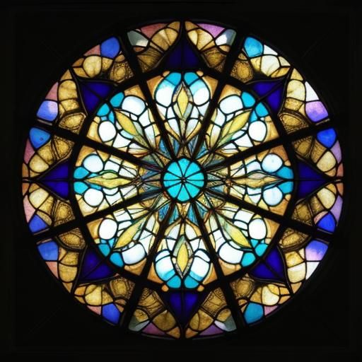 Stained Glass Optical Illusion with Pastel Colors