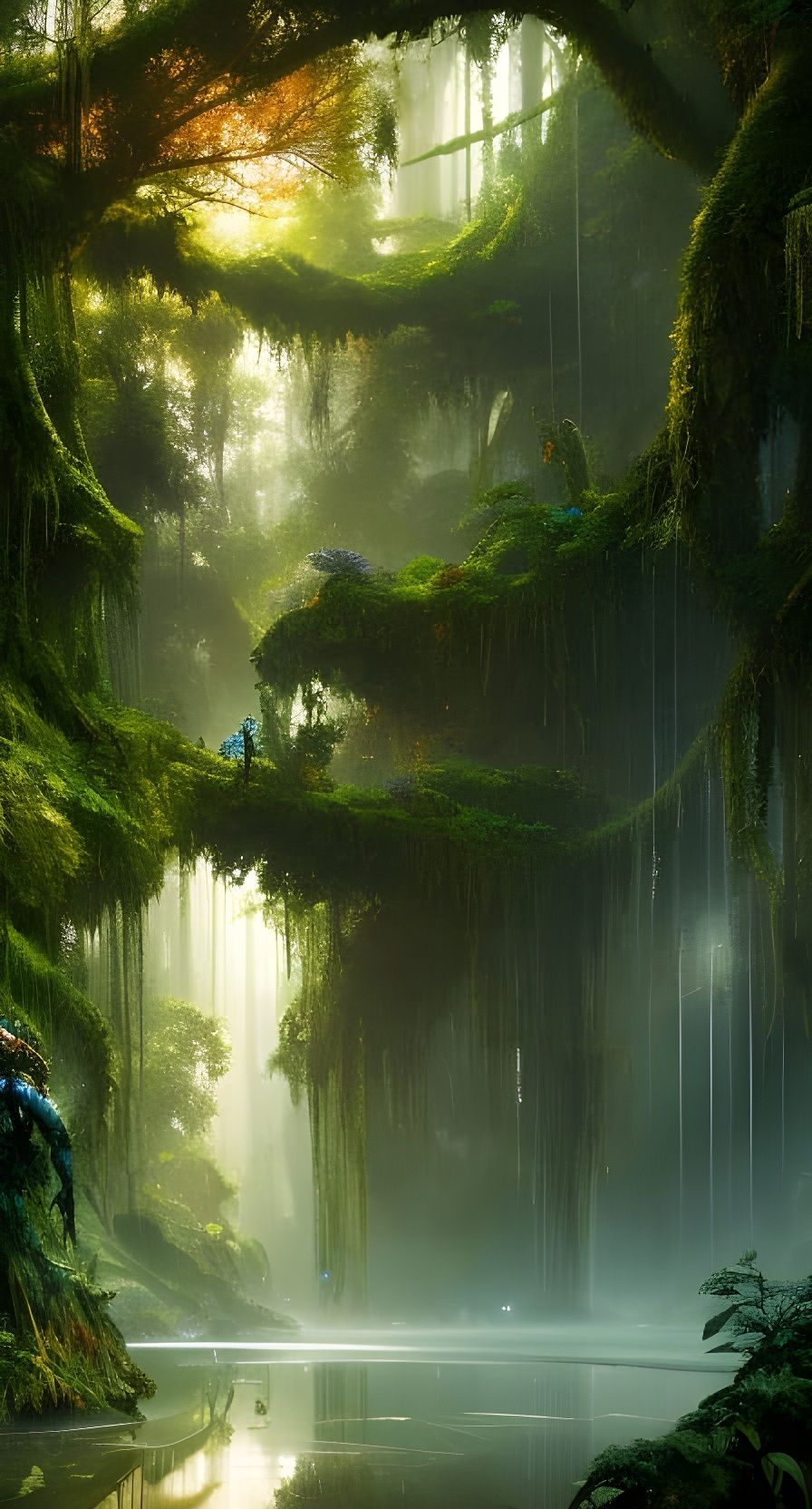 Jungle Elf Goddess in Ornate Style