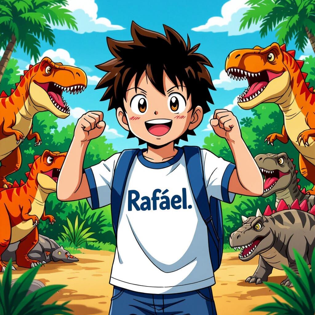 Anime Dinosaur Birthday Party for Rafael