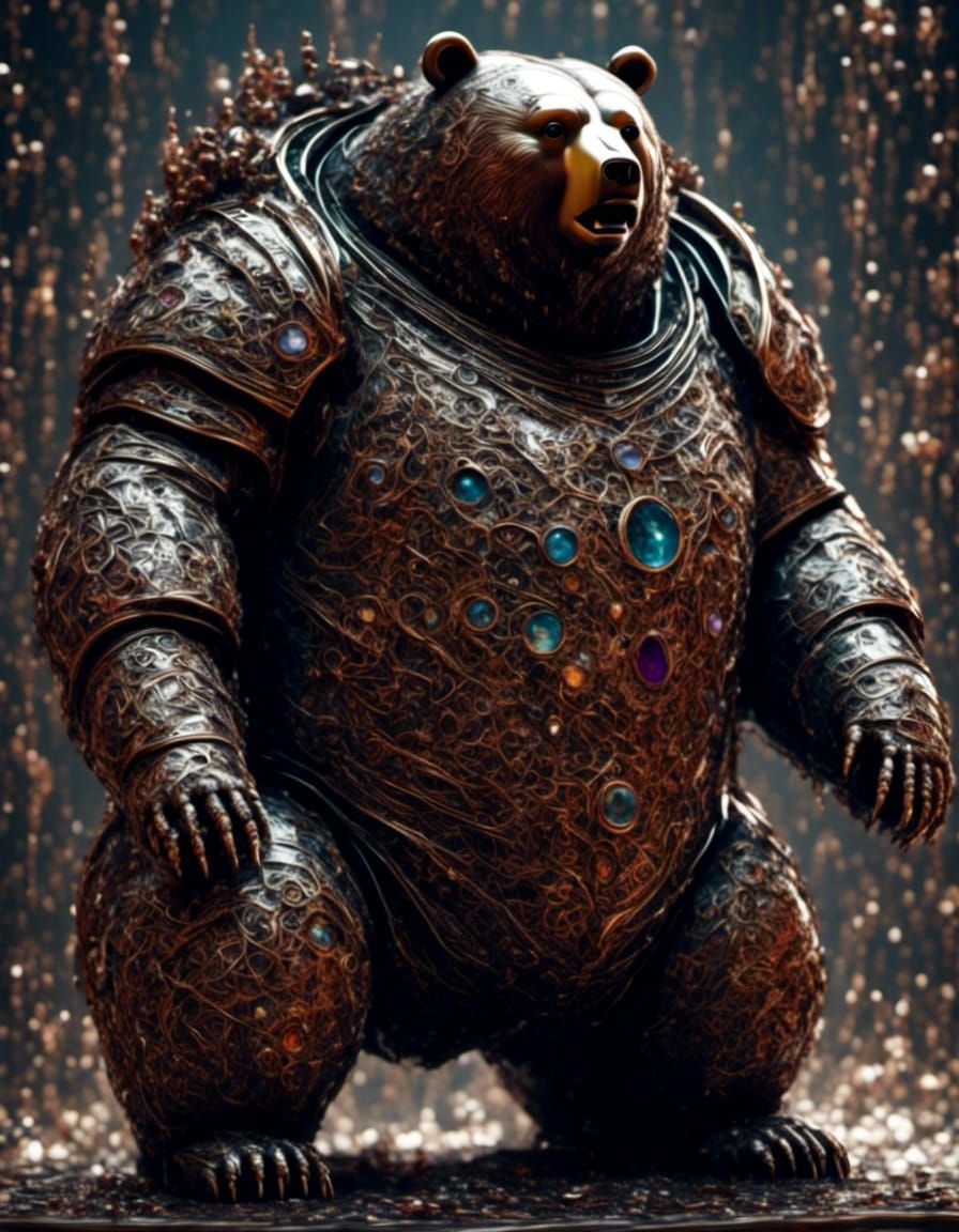 Stylized Bear with Digital Effects