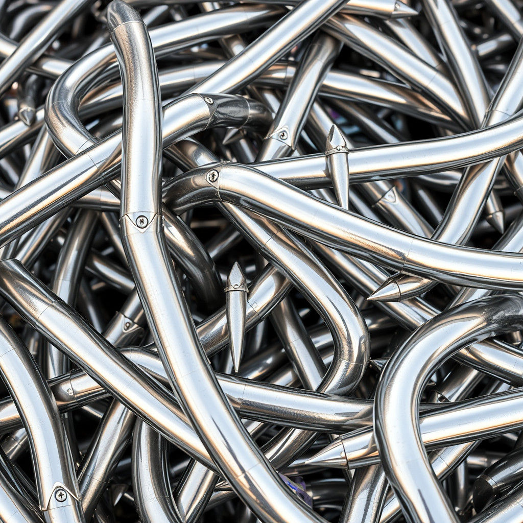 Tangled Maze of Shiny Metal Pipes