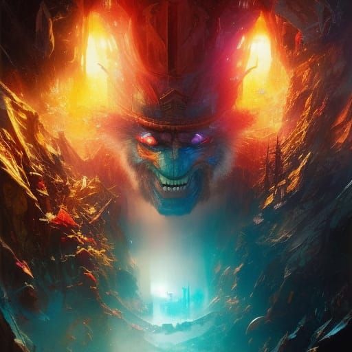 Dr. Frankenstein and Seven Dwarfs: Fantasy Art Portrait