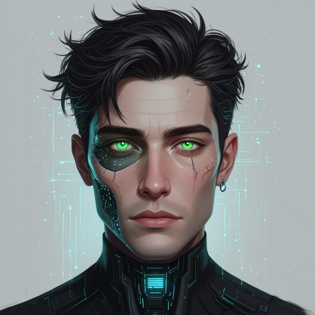 Hyperrealistic Portrait: Vaelis, a Digital Entity