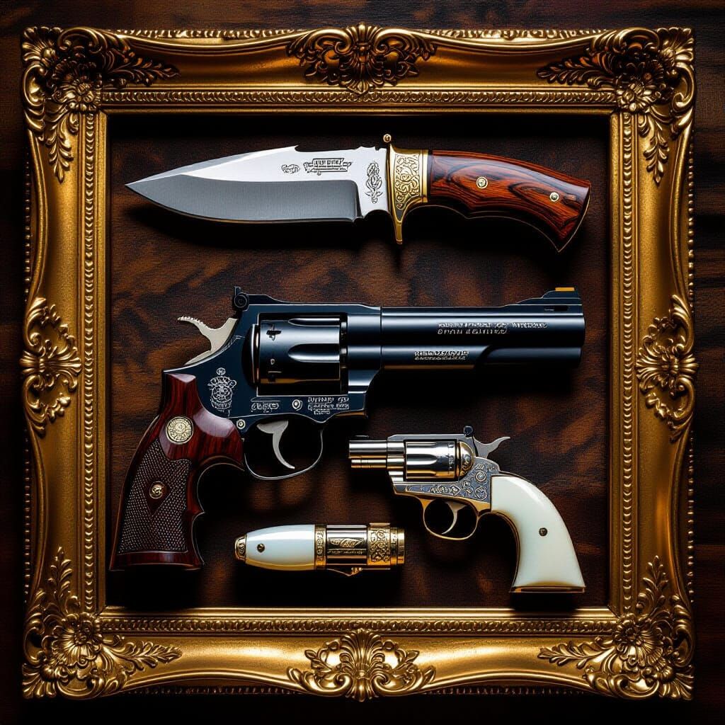 Firearms in Golden Frame: American Western Art