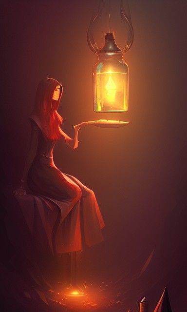 Dark Fantasy Witch's Brew in Glass Bottle