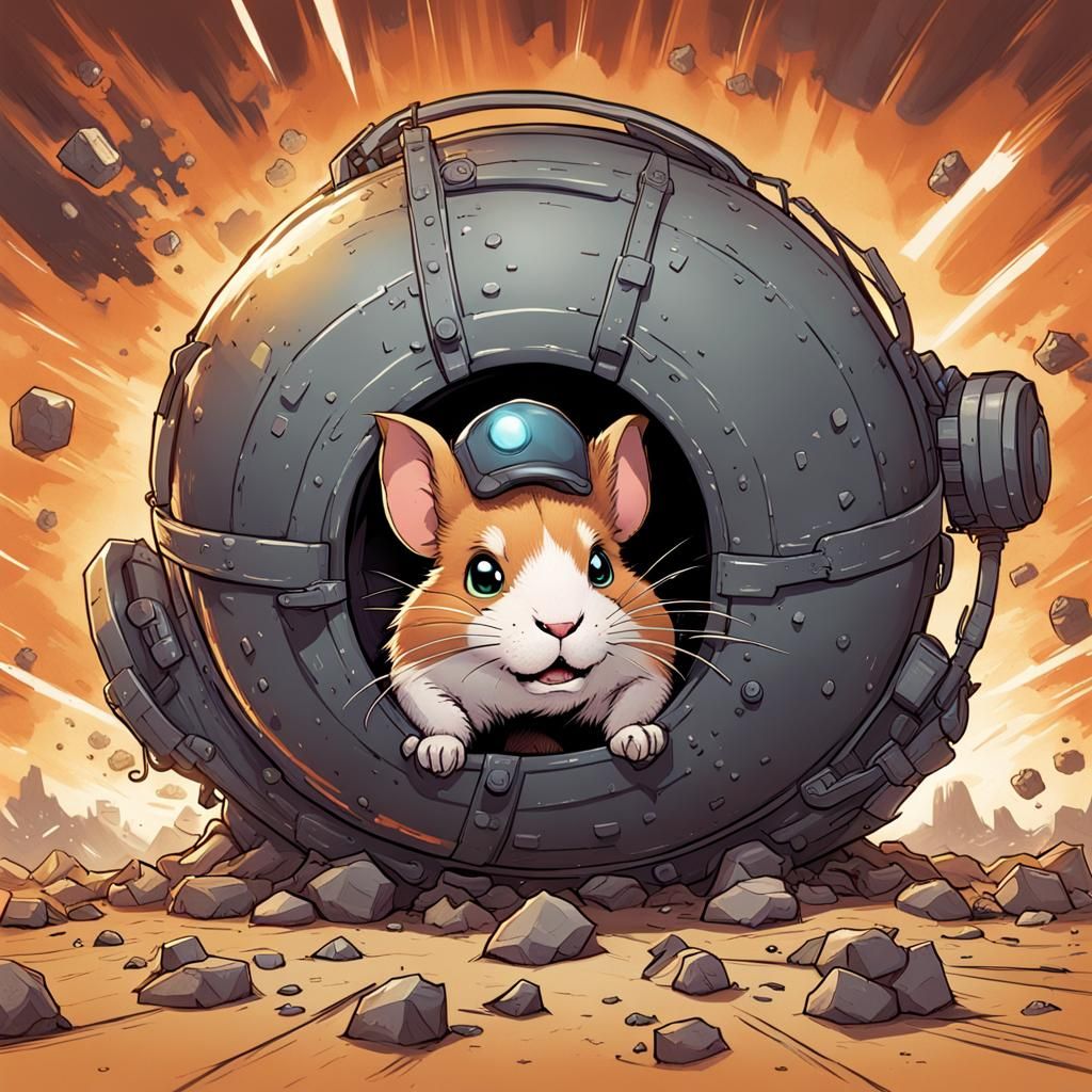 Furious Hamster Comic Book Art