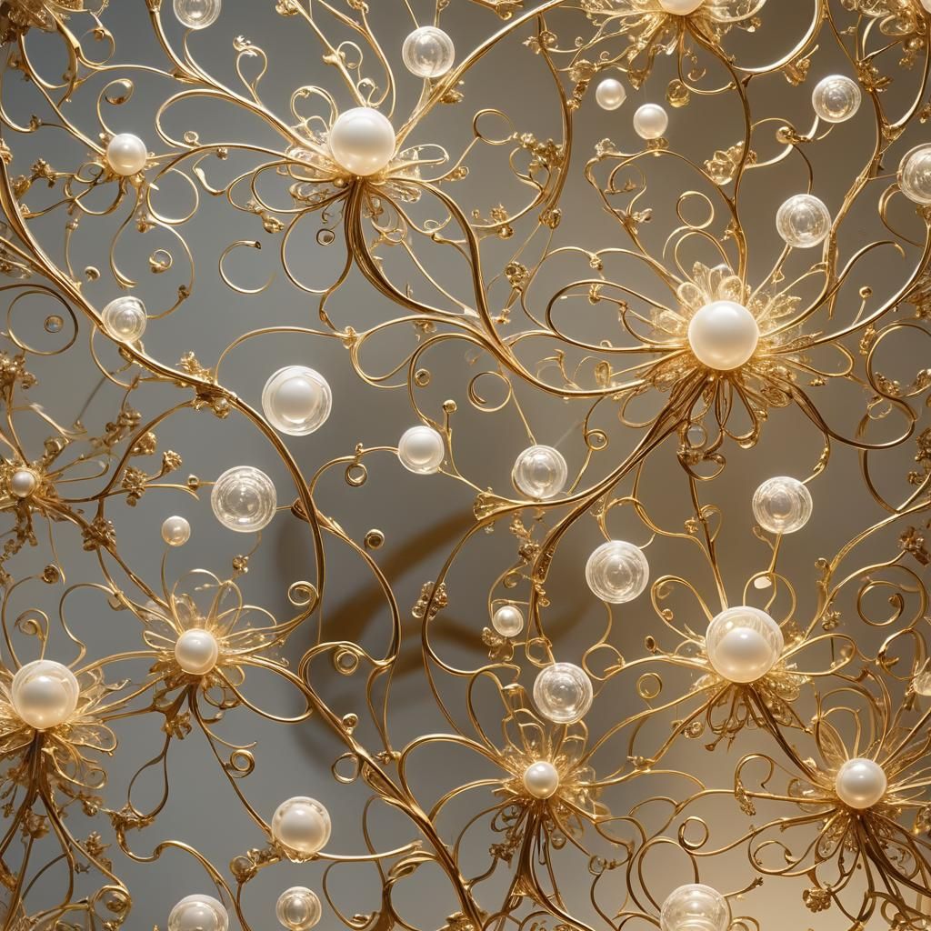 Abstract Filigree Ornamentation with Soft White Glow