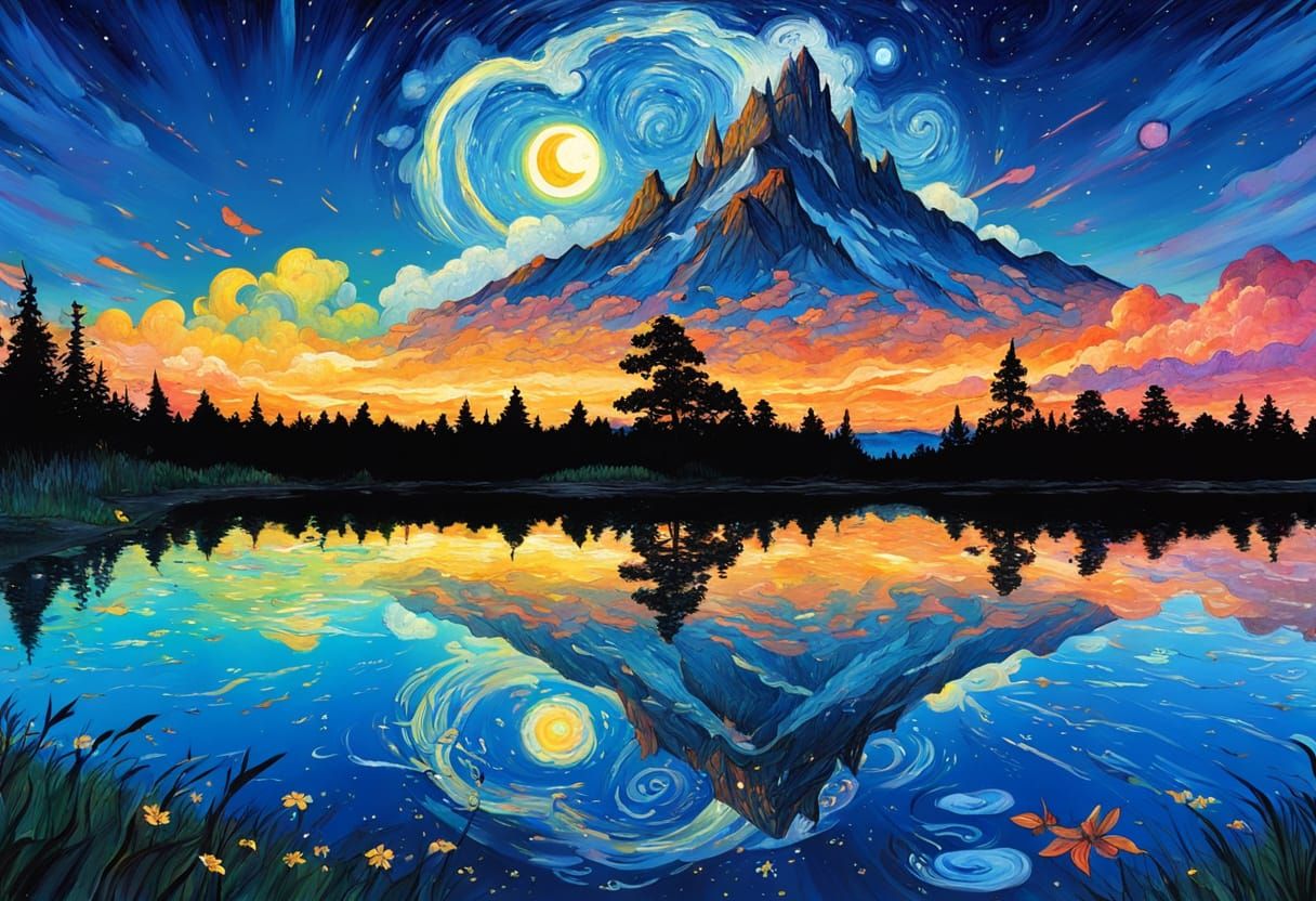 Whimsical Sci-Fi Fantasy Mystical Landscape