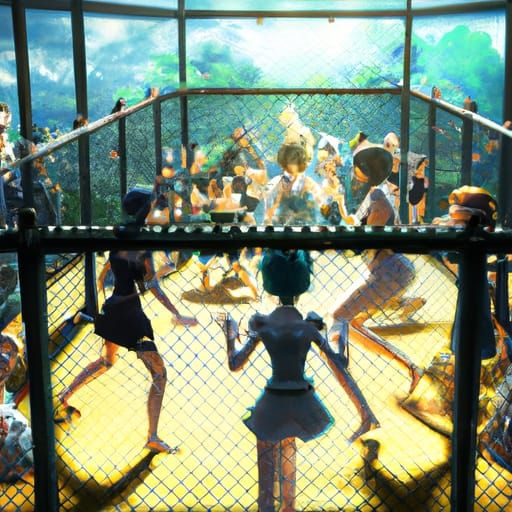 Female MMA Fight: Studio Ghibli Anime Visual
