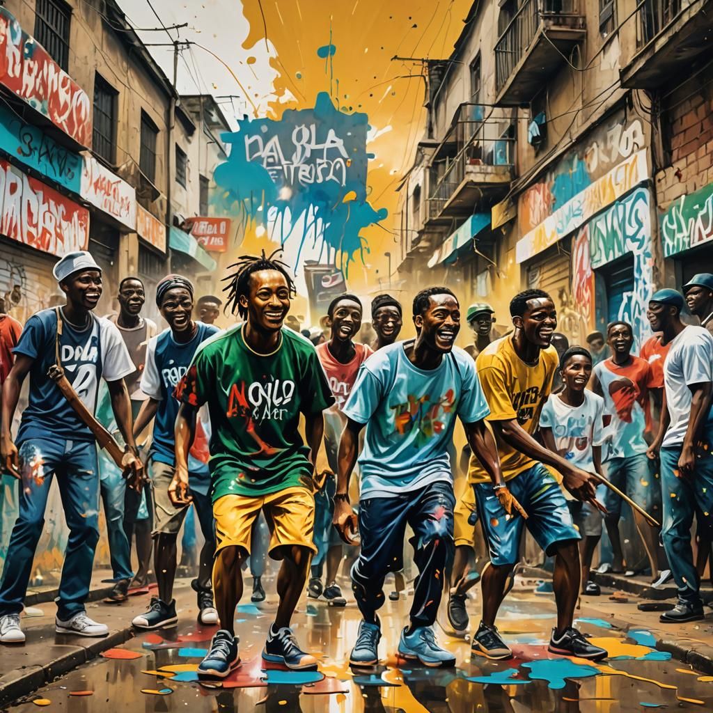 Nigeria Independence Day Graffiti Art in Anime Style