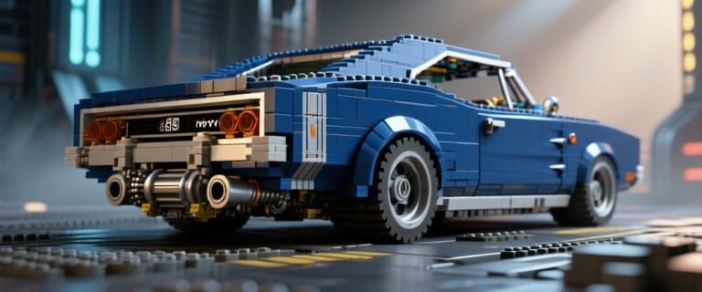 Navy Blue Lego 1960 Dodge Charger R/T