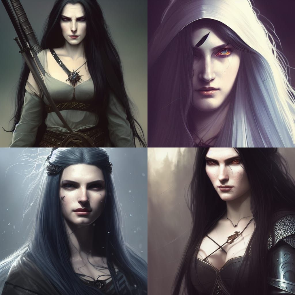 Warrior Woman Portrait in Hyperdetailed Style