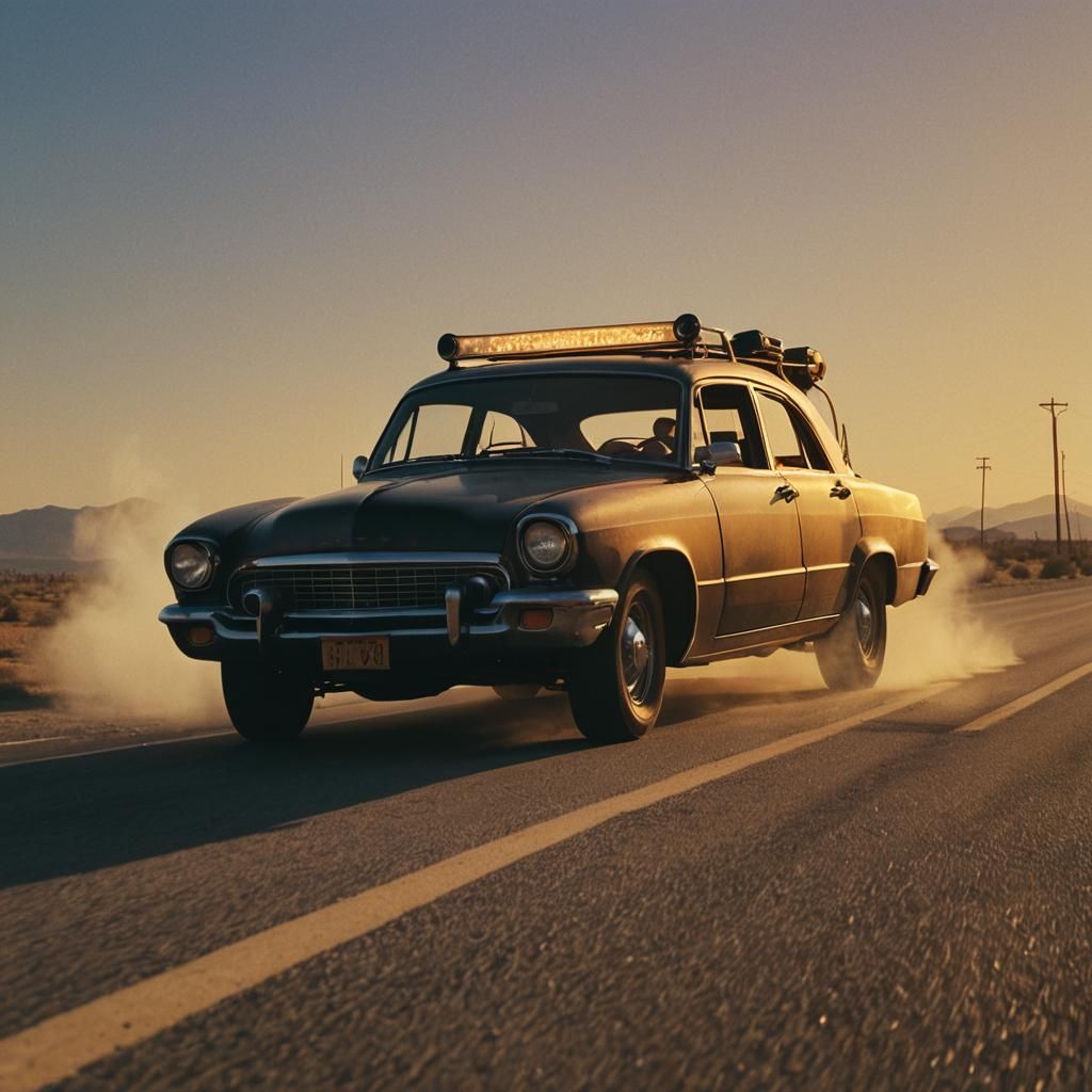 Mona Lisa as Gangster in Hot Rod, Cinematic Style