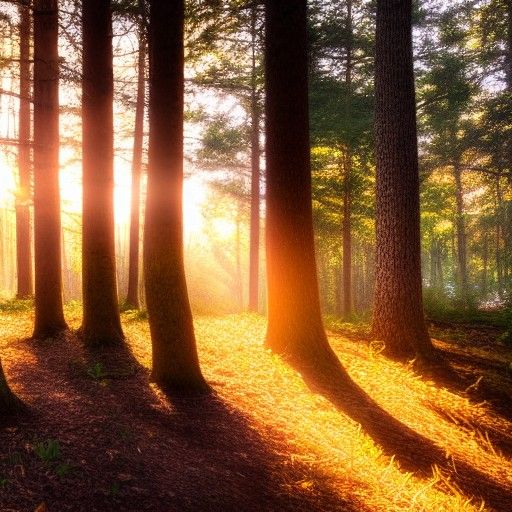 Opal Gemstone Reveals Hidden Forest in Golden Hour