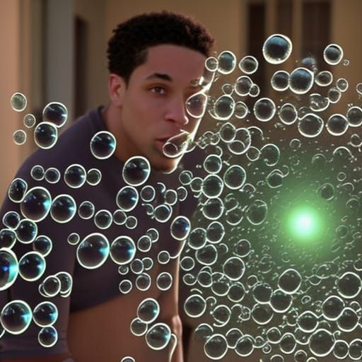 Giant Men Interacting with Multiverse Bubble Universes