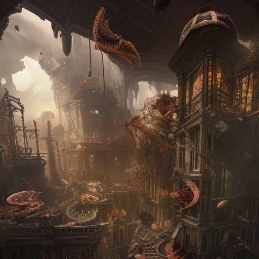 Chaotic Terrarium: A Digital Matte Painting