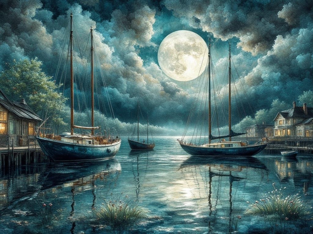 "Mástiles bajo la Luna"