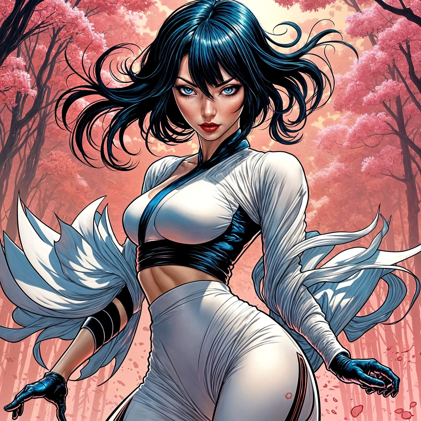 Cyberpunk Warrior Oboro Reveals Fierce Determination