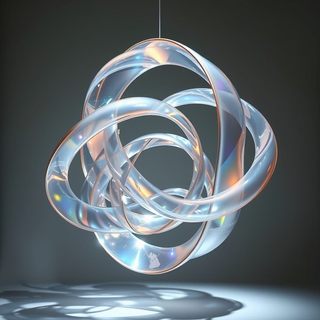 Surreal, Gravity-Defying Sculpture in Iridescent Hues