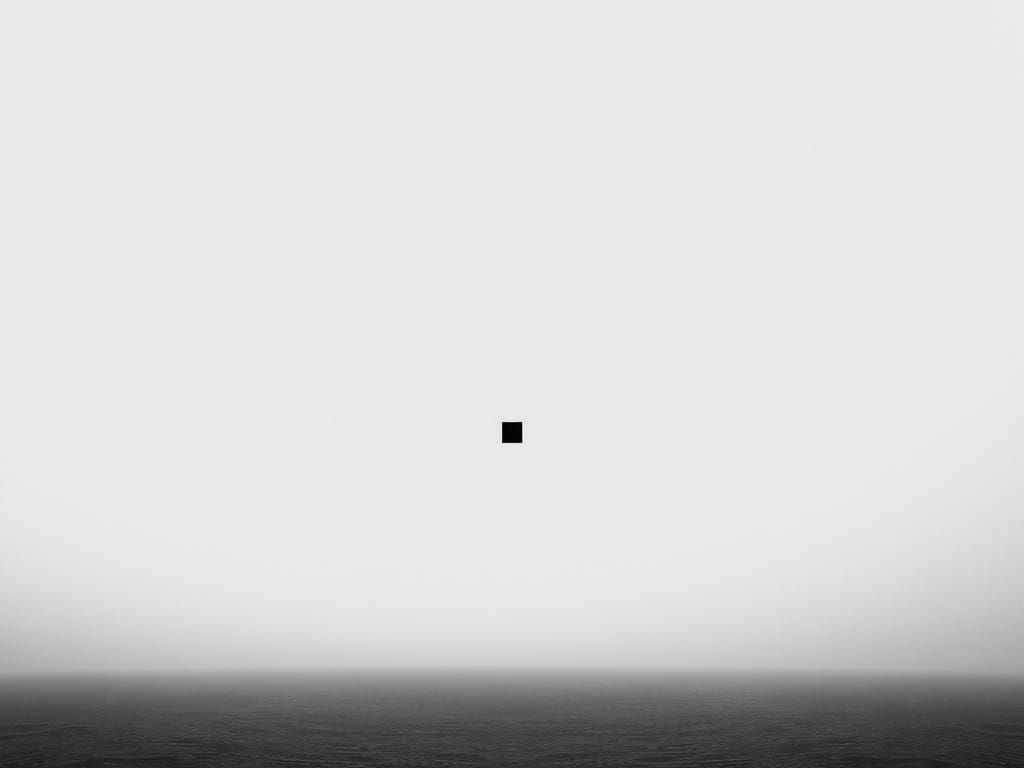 Minimalist Abstract Shape in Infinite Void