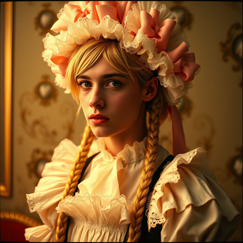 French Maid: Androgynous Charm in Film Still