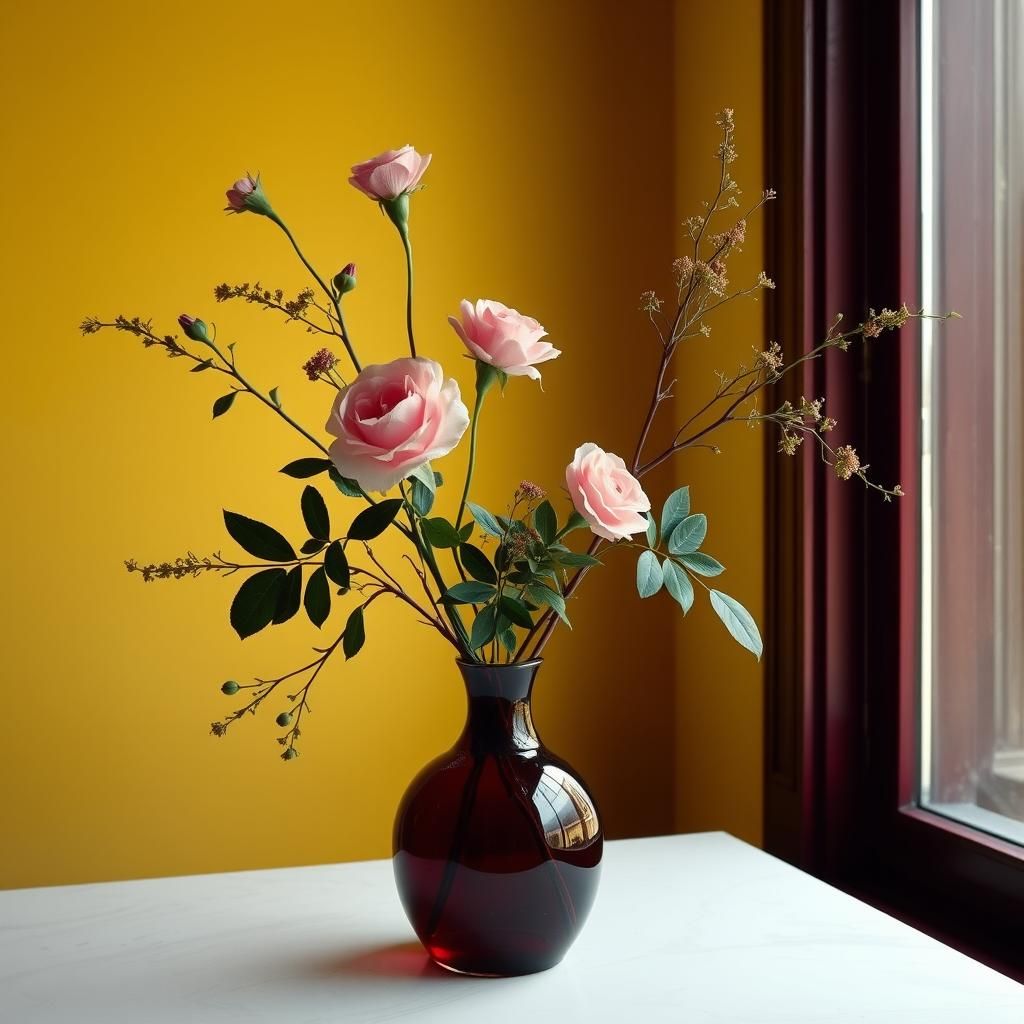 Ikebana Flower Arrangement in Mapplethorpe Style