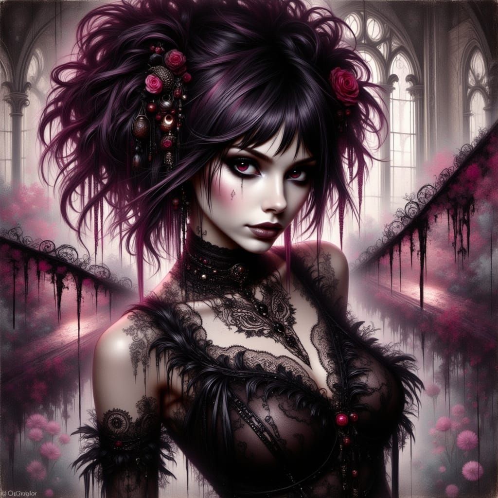 Goth Punk Pixie Character Art
