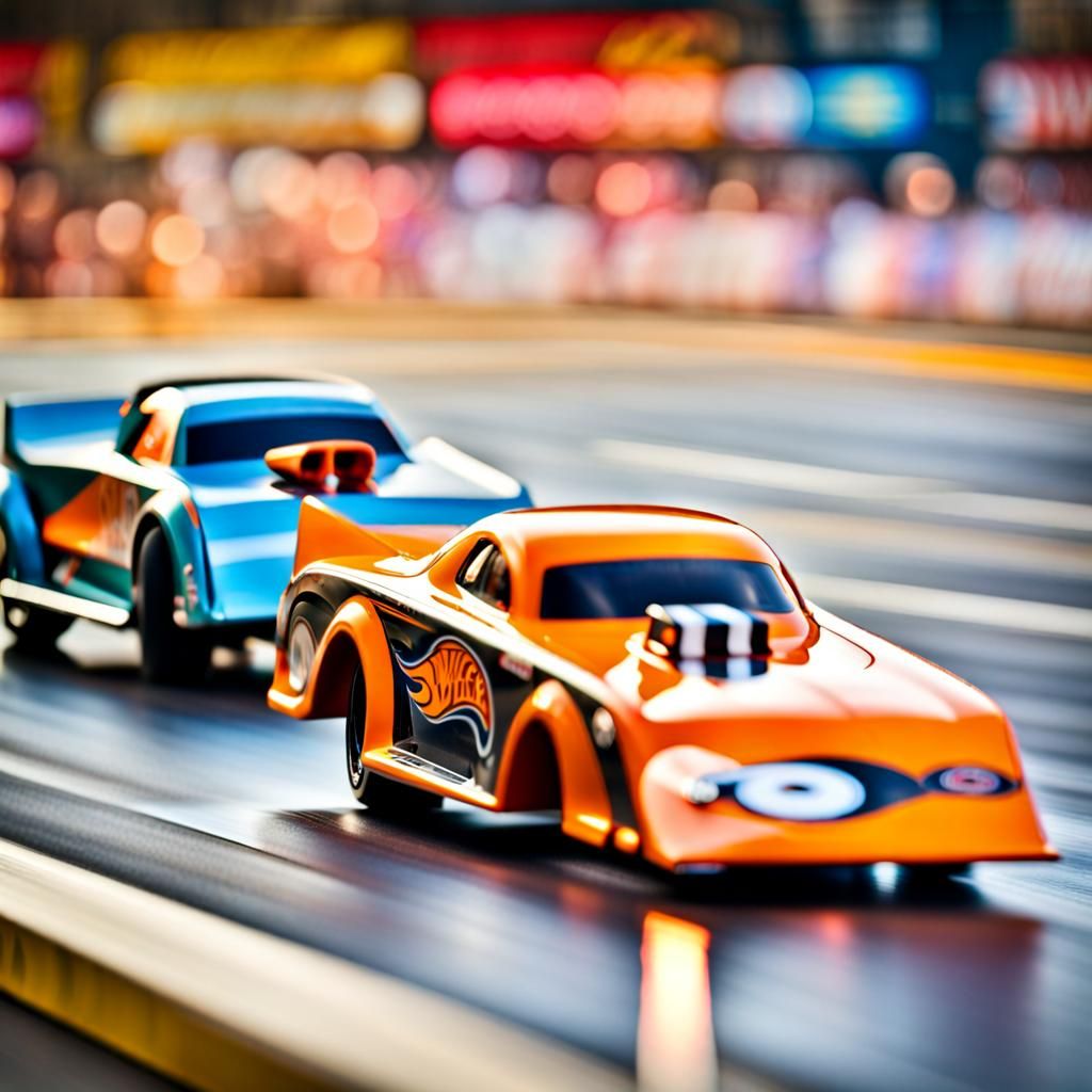 Hot Wheels Funny Car Toy Race, Professional Photography