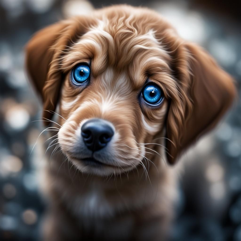 Enchanted Puppy: Hyperrealistic 64MP Image