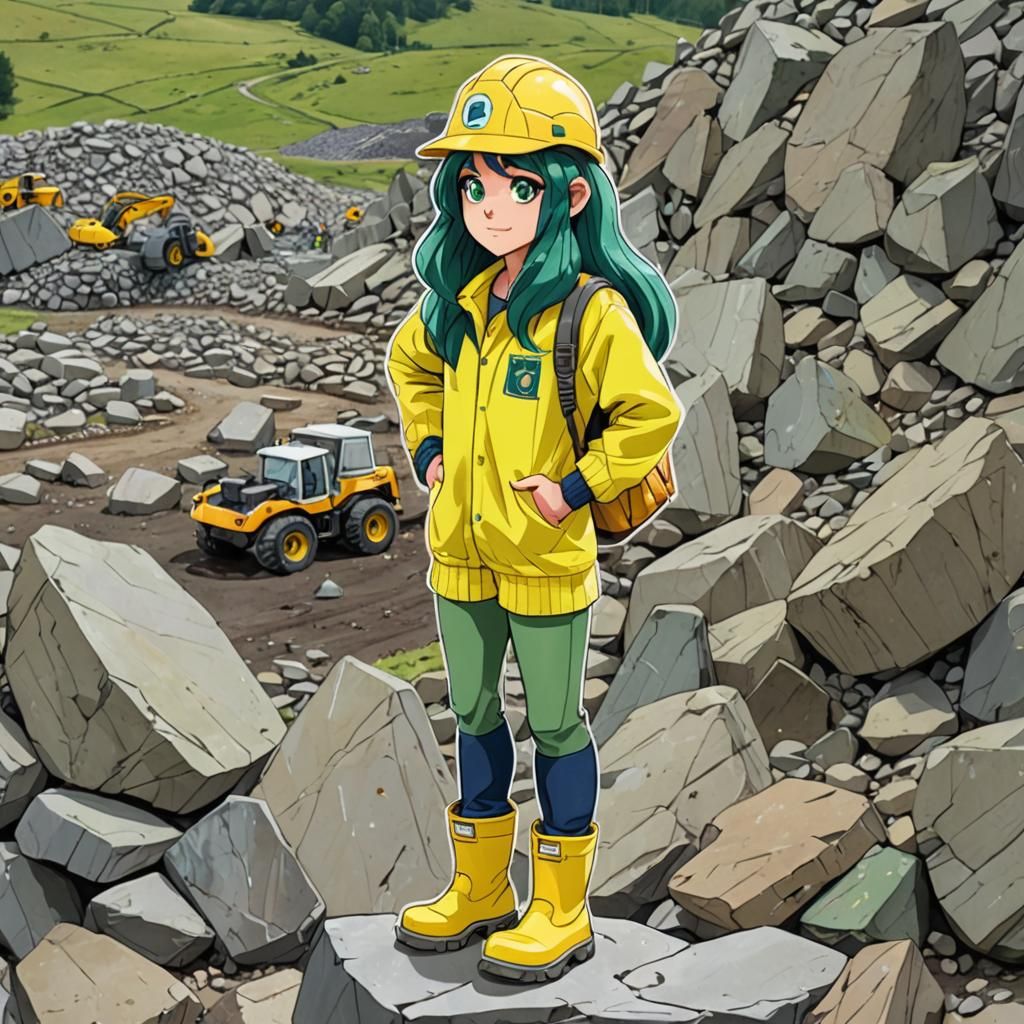 Human Marble Pie at a Stone Quarry