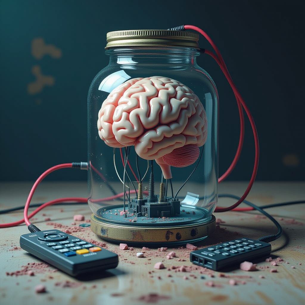 Brain in a Jar: Detailed Matte Painting