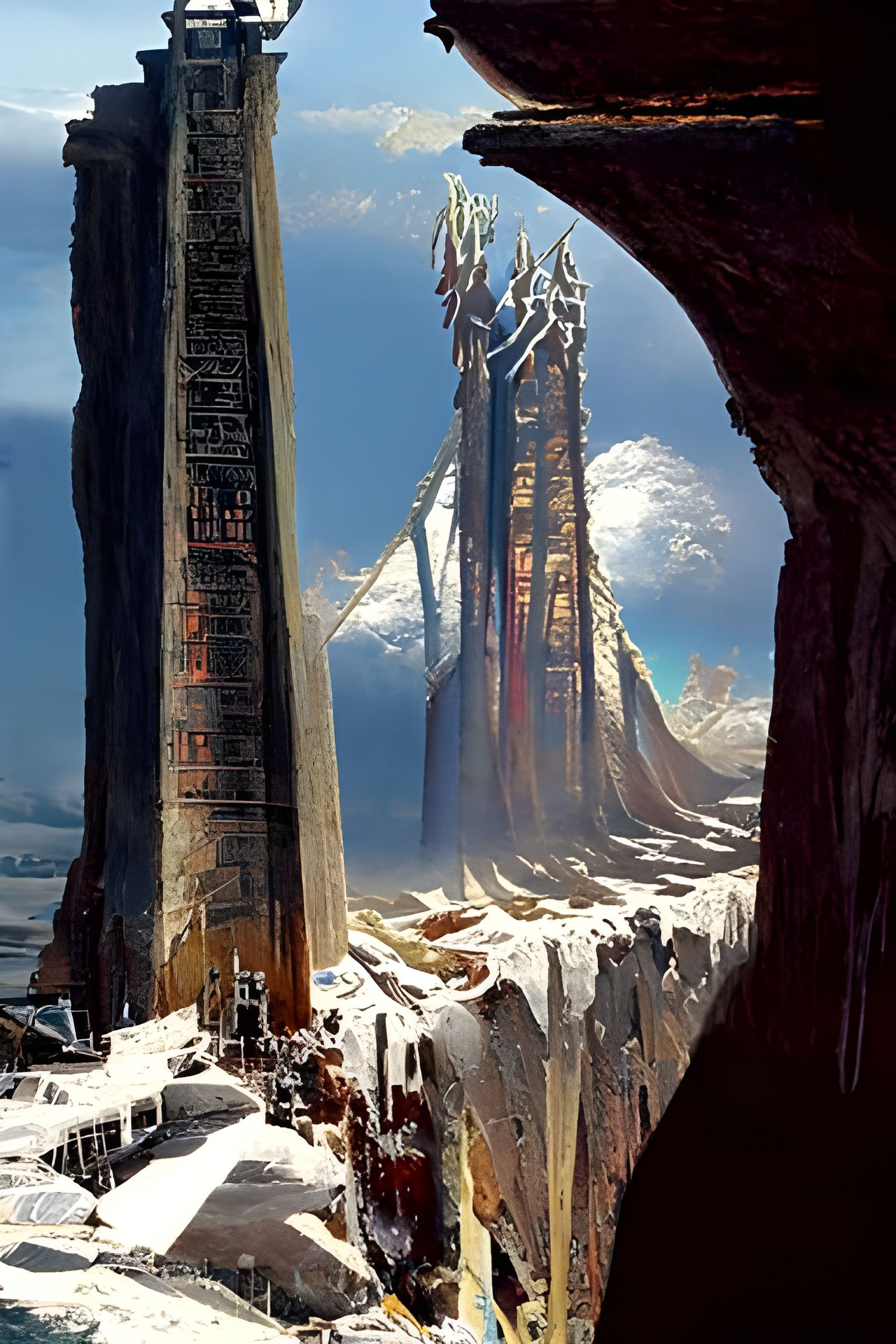 Majestic Portal to Another Galaxy in Frozen Tundra