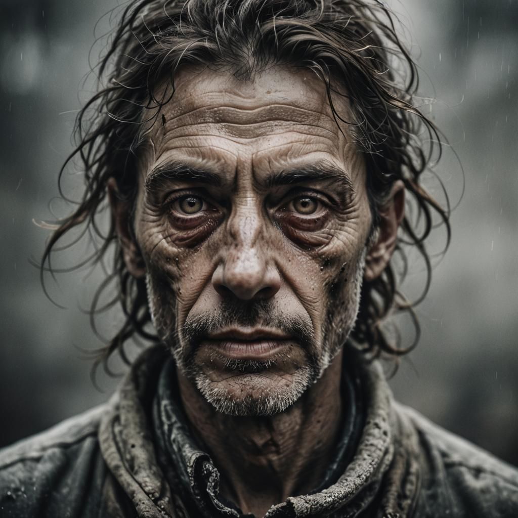 Ethereal Ghost Portrait in Haunting Street Photography Style