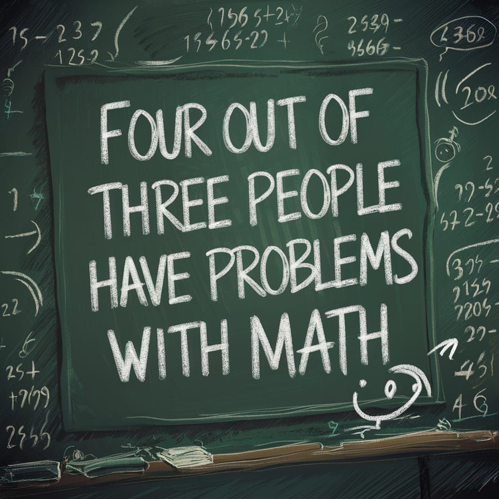 Blackboard with math problems...