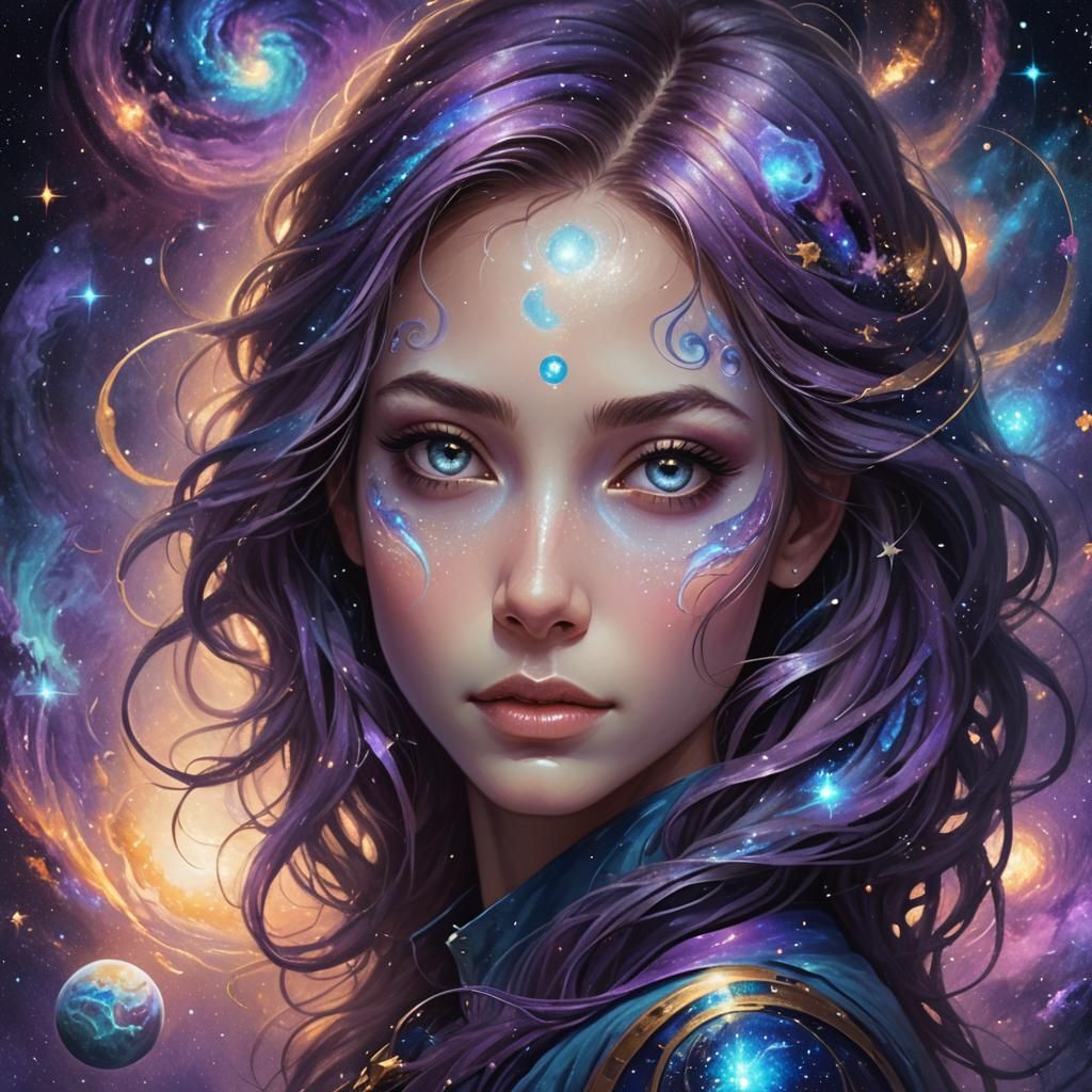 Galactic Girl: Universe Within a Portrait