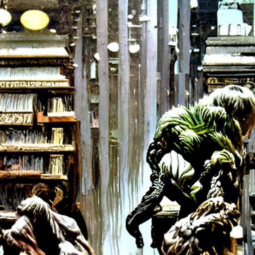 Science Fiction Illustration in Comic Book Style