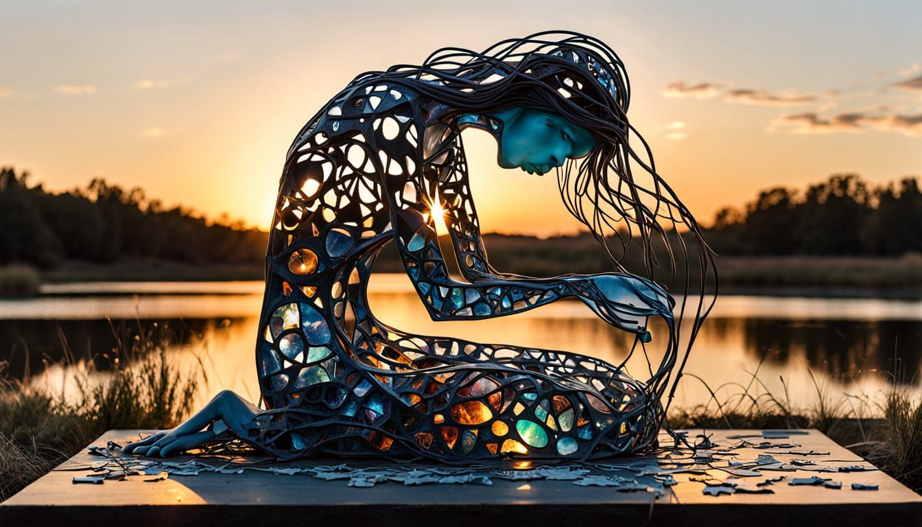 Surreal Collage of Bio Art in Vibrant Colors