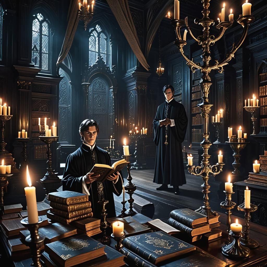 Mysterious Regulus Black in Ornate Chamber