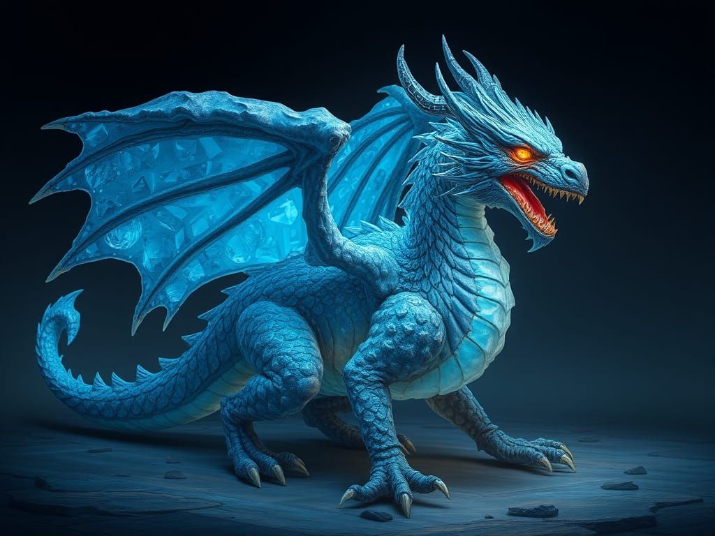 Crystal Wyrm: Majestic Dragon-Crystal Hybrid
