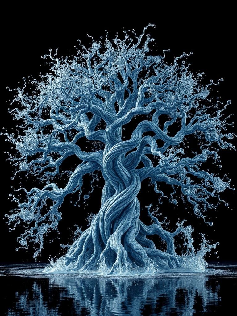 Gnarly Water Tree in Reflection