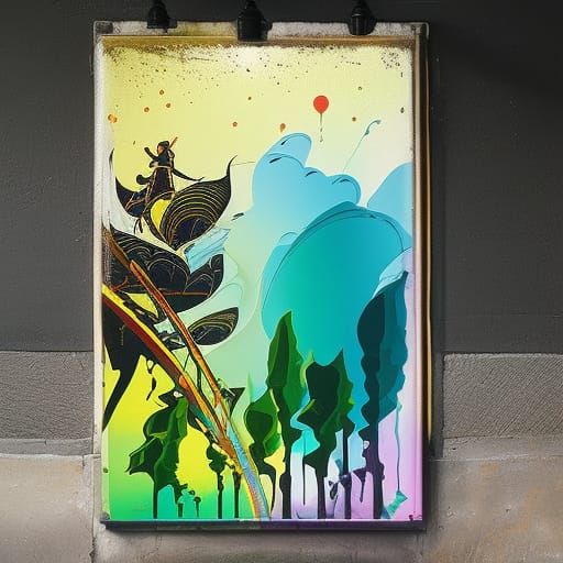 Colorful Moulin Rouge Graffiti Art in 8K