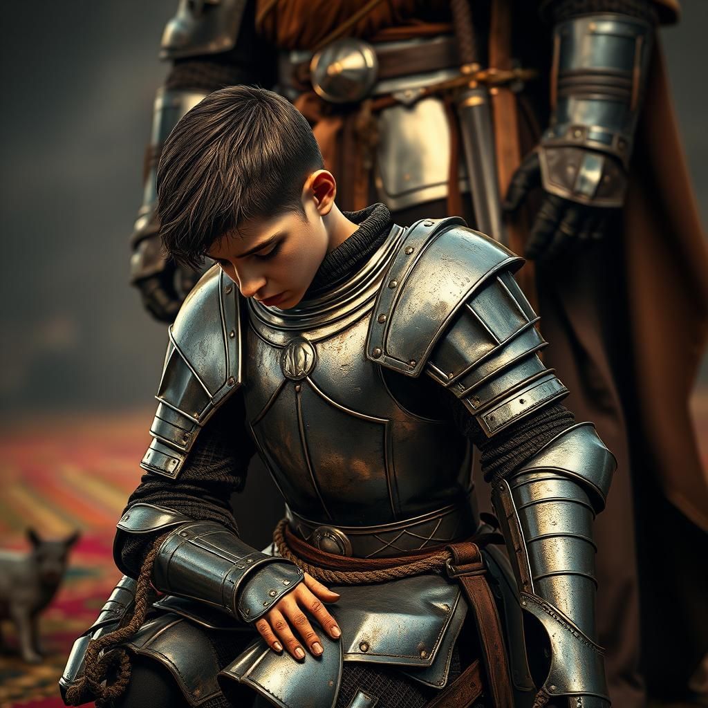 Armored Knight Receives Honor in Hyperrealism Style