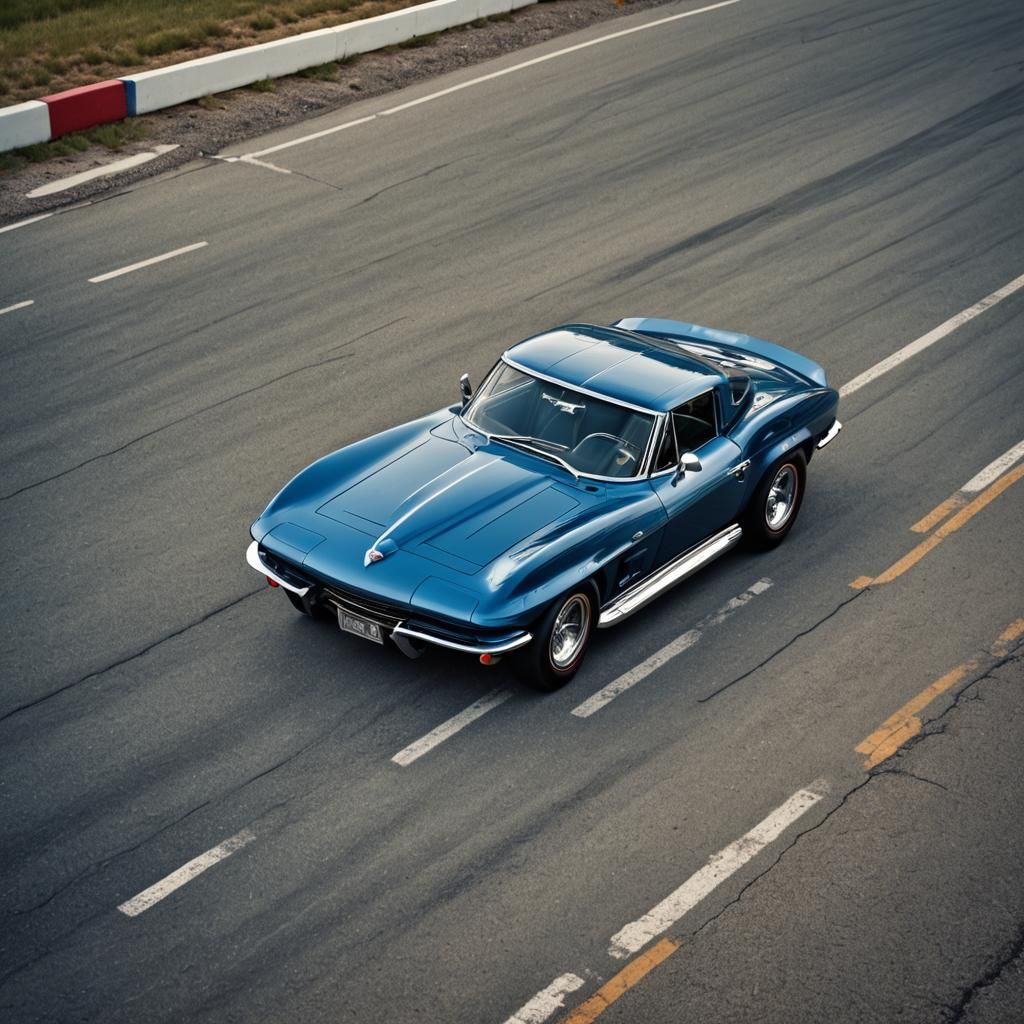 Blue 1963 Grand Sport Corvette Racing