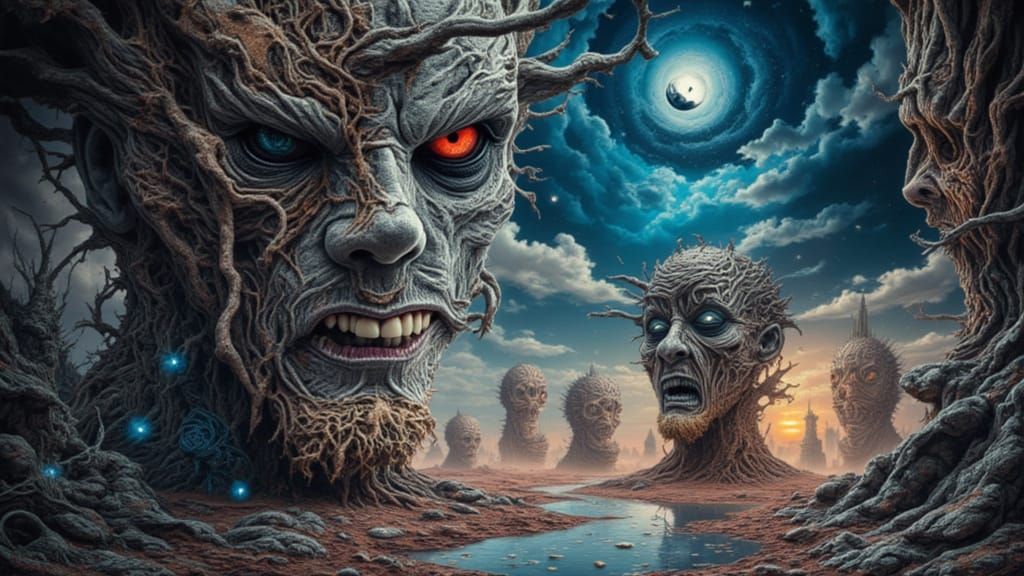 Fractured Mindscape: Illusionary Concept Art